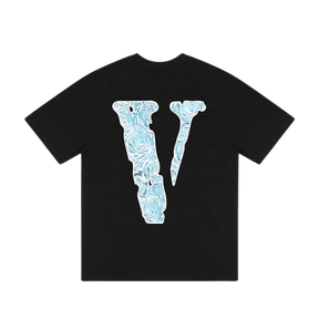 Camiseta Vlone X Pop Smoke The Woo Preta